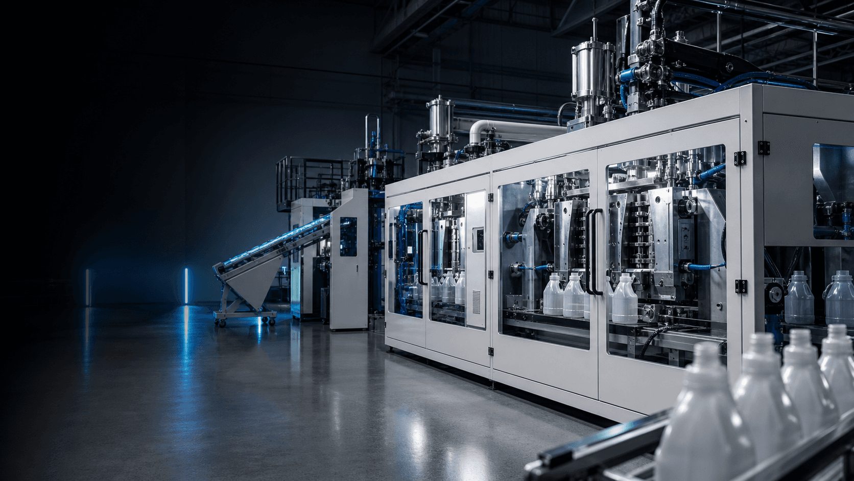 Linha EBM para frascos, galoes e embalagens plasticas